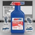 AMSOIL 25W-40 Synthetic Blend Marine Engine Oil - Image 3